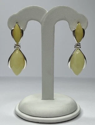 Pendientes ÁMBAR BÁLTICO Genuinos con Plata de Ley. PENDIENTES ÁMBAR COLOR AMARILLO Foto 1 de 4