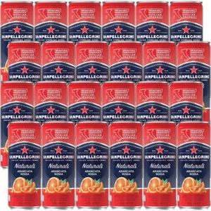 NEW San Pellegrino Aranciata Rossa 330mL Slim Can 24 Pack S. Pellegrino - Picture 1 of 2