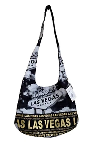 Robin Ruth Large Round Bag - Nevada Las Vegas - Black & Gold, Sling Bag - Picture 1 of 5