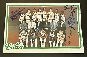 Artis Gilmore Scott May Rod Thorn 1980 Topps Bulls Poster Signed Autograph TTM - Picture 1 of 3
