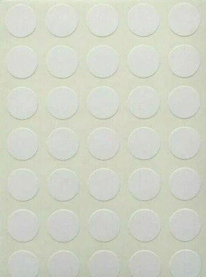 105 Small White Round Sticky Dots 13mm Circles Self Adhesive Stickers Labels
