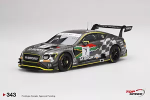 TOP SPEED 1/18 BENTLEY CONTINENTAL GT3 NO.7 KYALAMI 9 HOUR M-SPORT - Picture 1 of 1