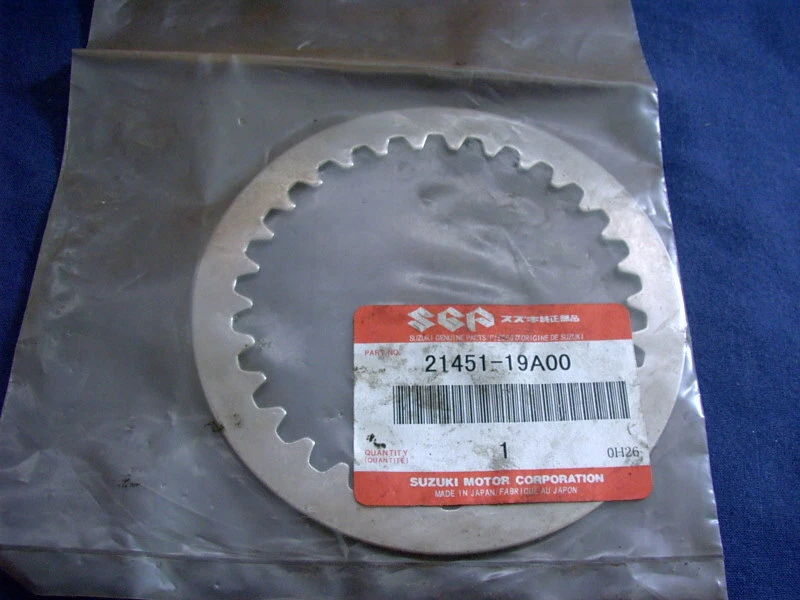 SUZUKI DR-Z125 DS185 DR100 GN125 DR200 GEN NOS EMBRAGUE PLACA METÁLICA 21451-19A00 Foto 1 de 1
