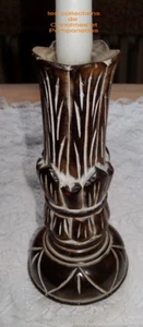 BOUGEOIR EN BOIS sculpte artisanalement  piece unique  - Picture 1 of 3