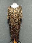 Trinny & Susannah Leopard Print Satin Dress UK 16 LN021 LL 12