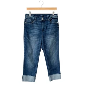 Pantalones de mezclilla para mujer Jill tiro alto pierna recta puño ancho 8P - Imagen 1 de 10