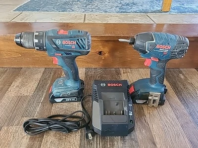 Kit combinado de atornillador de impacto Bosch 18V GDX18V 25681 DDS181A con 2 baterías y cargador Foto 1 de 4