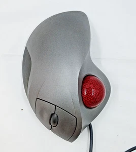 Logitech TrackMan Wheel Optical Mouse Red Marble USB T-BB18 Tested - Picture 1 of 4