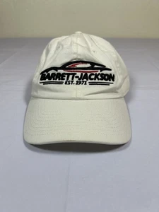 Barrett-Jackson Adjustable Strapback White Hat Cap - Picture 1 of 6