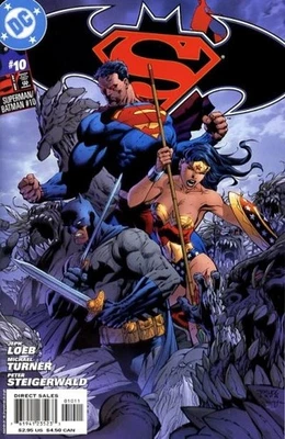 SUPERMAN BATMAN 10 JIM LEE TRINITY VARIANT NM KARA ZOR-EL DC 2004 - Image 1 of 3