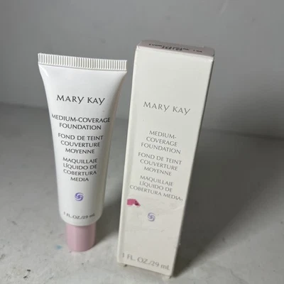 Mary Kay Medium Coverage Foundation Ivory 104 Normal/Oily Pink Cap NEW - Image 1 of 4