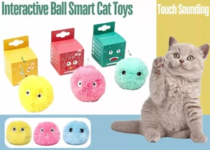 Smart Cat Toys Interactive Ball Plush Electric Catnip Training Toy Kitten Touch - Picture 1 of 13