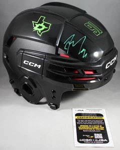 CASCO DE LAS ESTRELLAS DALLAS DE TAMAÑO COMPLETO FIRMADO POR TYLER SEGUIN AUTOGRAFIADO RARO + CERTIFICADO DE AUTENTICIDAD JSA - Imagen 1 de 3