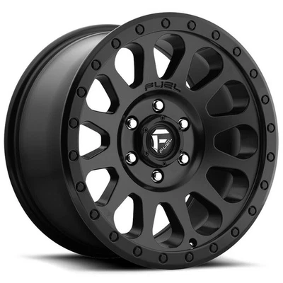 16x8 Matte Black Wheels Fuel D579 Vector 6x4.5/6x114.3 15 (Set of 4)  66.06 - Image 1 of 3