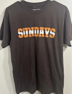 Cleveland Browns Sunday T-shirt. Erie Apparel, Medium Brown T-Shirt - Picture 1 of 4
