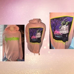 Hot Topic GOOSEBUMPS SUDADERA CON CAPUCHA/piel de gallina mediana para mujer sudadera con capucha rosa nueva sin etiquetas - Imagen 1 de 4
