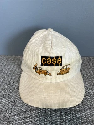 Estuche Equipo Sombrero Pana Vintage Blanco Espalda a Presión Ajustable Algodón Raro Foto 1 de 4