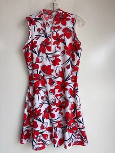 TAIL 1/4 Zip Golf Tennis Kleid Größe XS rot geblümt - Bild 1 von 8