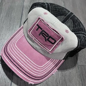 TRD Trucker Hat Multicolor OS Adjustable Mesh Back Distressed Toyota Racing - Picture 1 of 6