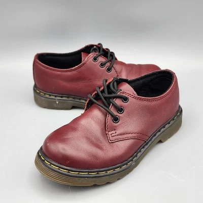 Dr Martens Everley Little Kids Girls Boys Smooth Black Leather Soft Toe Shoes 11 - Image 1 of 4