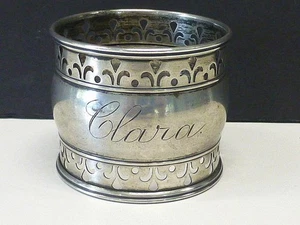 CLARA Gorham Sterling Silver Pierced NAPKIN Ring Art Deco Vintage - Picture 1 of 3