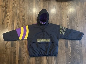 RARO De Colección UW Washington Huskies 1/4 Cremallera Pullover INICIO Chaqueta Abrigo Grande - Imagen 1 de 8