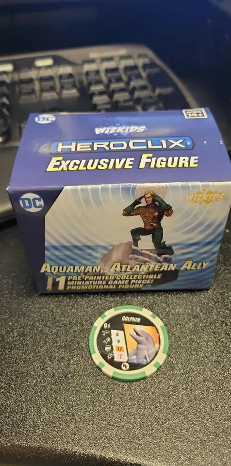Heroclix DC DCD24-003 Aquaman Atlantean Ally with Dolphin Bystander Con LE - Image 1 of 1