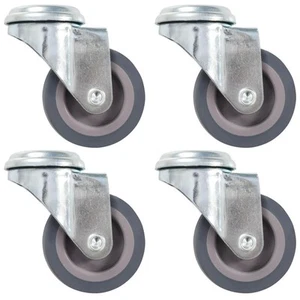 Bolt Hole Swivel Casters 1.97 Inch Heavy Duty Wheels Set of 4 for Furniture - Picture 1 of 5