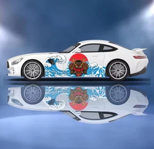 Custom Samurai Livery Racing Side Wrap; JDM Inspired Samurai Custom Decal Side - Picture 1 of 1