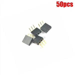 50Pcs Pitch 1X3 Right Angle Female Socket Connector Pin Header 2.54MM Single pq - Bild 1 von 2