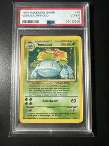 1999 POKEMON BASE SET UNLIMITED  #15 VENUSAUR-HOLO PSA 4 - Picture 1 of 2