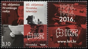 Croatia 2016. Anniversaries of Croatian Radio and Television (MNH OG **) Block - Picture 1 of 1