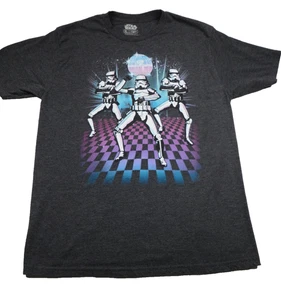 Star Wars Stormtrooper Disco T-Shirt Men’s XL Gray Graphic Tee Death Star 2017 - Picture 1 of 12