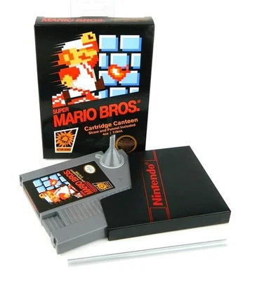 Super Mario Bros NES Cartridge Flask | Licensed Nintendo Merchandise 5oz - Image 1 of 4