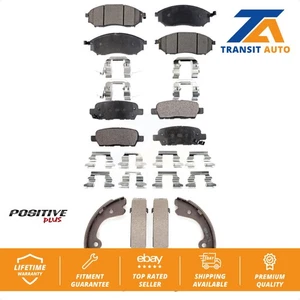 Front Rear Semi-Metallic Brake Pads Parking Shoes Kit For Nissan Murano INFINITI - Picture 1 of 12