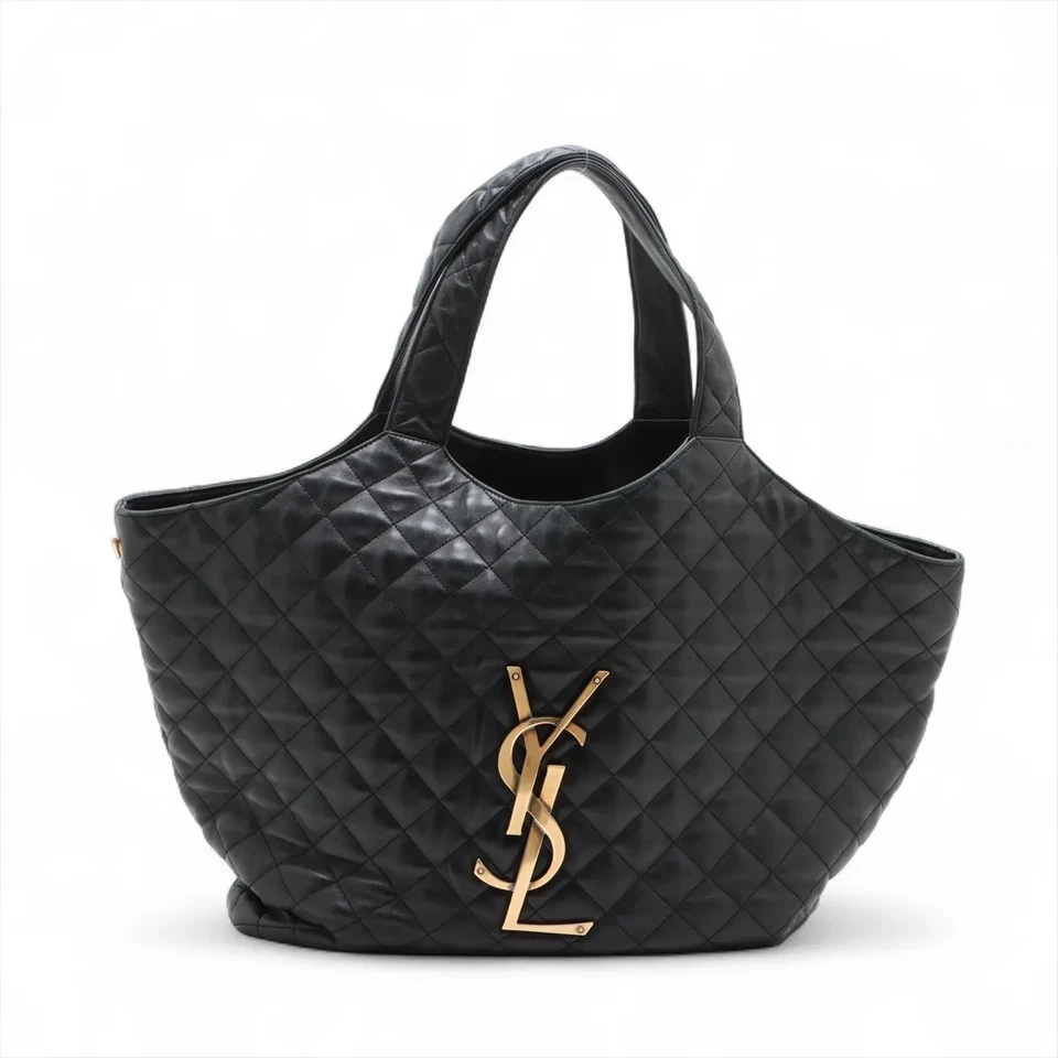 Saint Laurent Paris Agal Leather Tote bag Black 698651 - Image 1 of 4