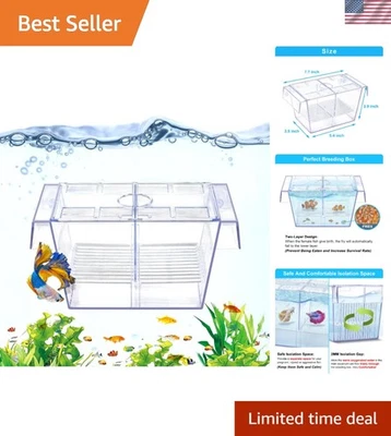 Caja de cría de peces ABS duradera - cría de aislamiento cristalino para alevines Foto 1 de 4