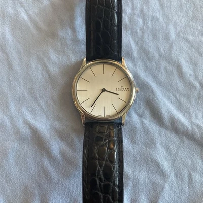 Часы Skagen Denmark Theodor 858XLSLC с черным кожаным ремешком - Изображение 1 из 3