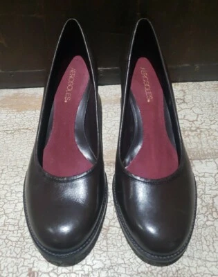 Aerosoles Sembrero Dark Brown Leather Upper Kitten Heel Shoes Pumps Brazil 9D - Image 1 of 4