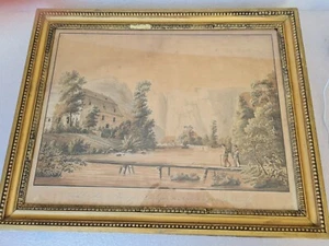 Rara acquaforte colorata inizio XIX secolo di Johann Gottfried Jentzsch Plauen Dresda - Foto 1 di 23
