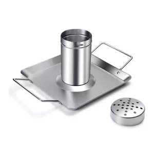Hähnchenhalter Hähnchenbräter Brathähnchen Edelstahl Dampfdose und Fettschale - Bild 1 von 1