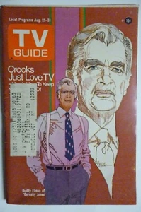 New York Metro Aug 25 TV Guide 1973 BARNABY JONES Buddy Ebsen Bob Peak art - Picture 1 of 2