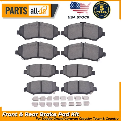 Pastillas de freno delanteras y traseras de cerámica para Dodge Grand Caravan Chrysler Town & Country Foto 1 de 4