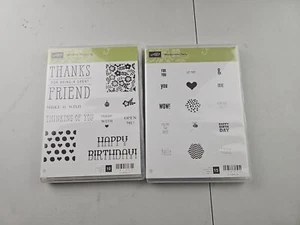 Stampin Up Lot Of 2 Stamp Sets Honeycomb Hello Window Shopping - Picture 1 of 6