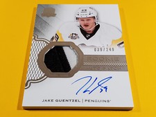 2016-17 UD THE CUP JAKE GUENTZEL ROOKIE AUTO PATCH SIGNATURE JERSEY SP RC #/249
