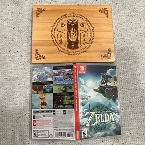 *Case Only* + Wooden Plaque for Tears of the Kingdom, Zelda for Nintendo Switch - Picture 1 of 2