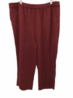 Linea por Louis Dell'Olio Reg. Calça cropped de gaze crepe Merlot tamanho médio  - Imagem 1 de 2