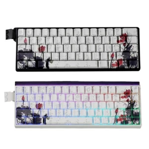 Florals Theme Keycaps Oil Resistant Coating for 65 Percent ANSIs Keyboards - Picture 1 of 10