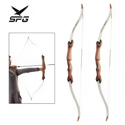 48/54 In Youth Archery Recurve Bow Wooden Takedown Bow 8-20lbs Portable Shooting - Image 1 of 4