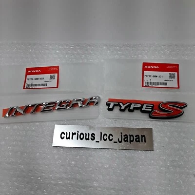 OEM HONDA INTEGRA DC5 ACURA RSX 02-06 Type-S RED Rear EMBLEM Badge OEM 2-Set - Image 1 of 4